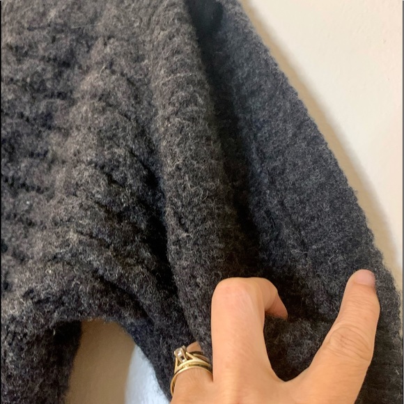 Allsaints Reed Chunky Knit Charcoal Gray Sweater S - Picture 5 of 14